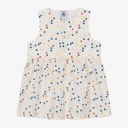 sleeveless dots dress