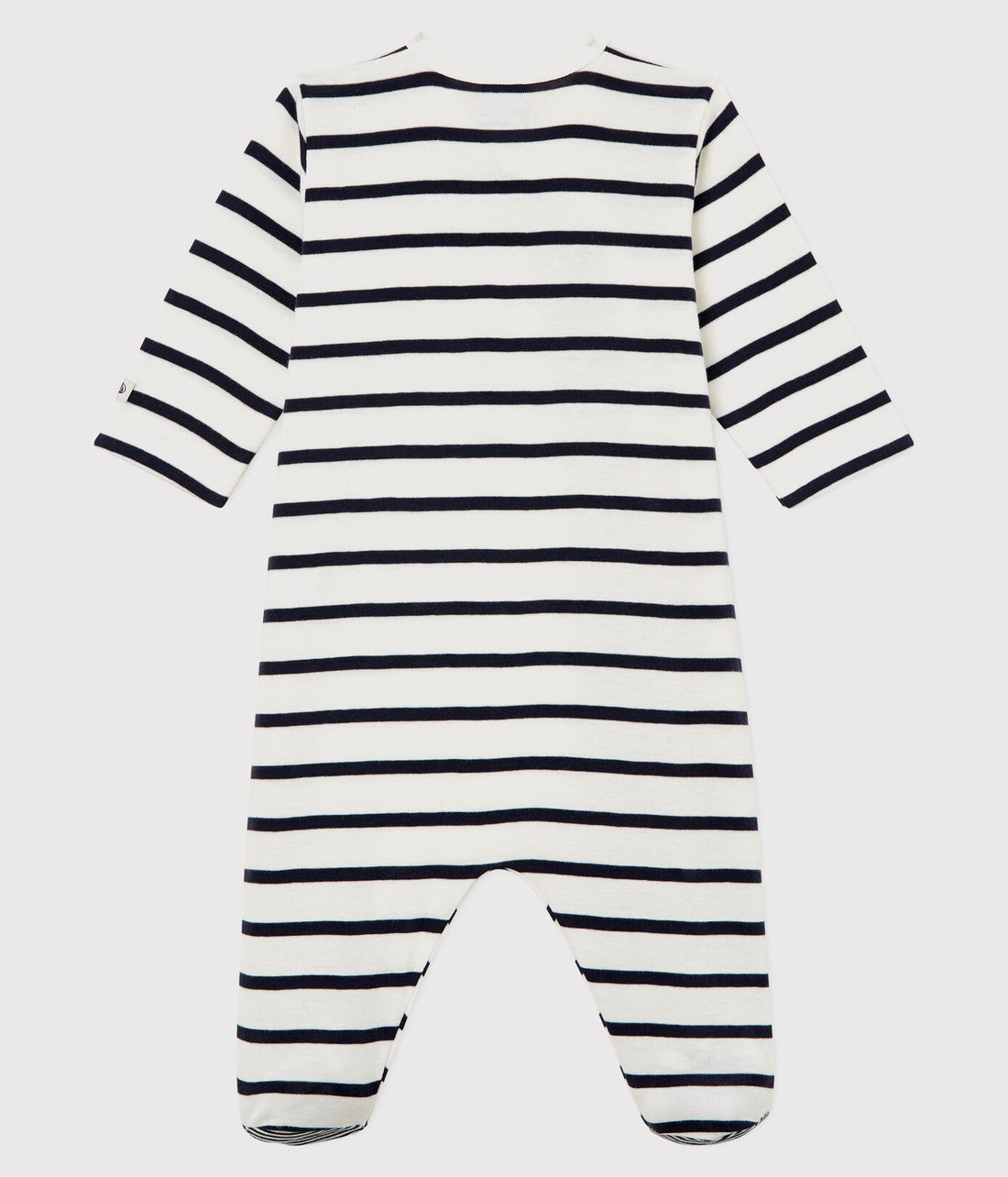 side snap striped footie