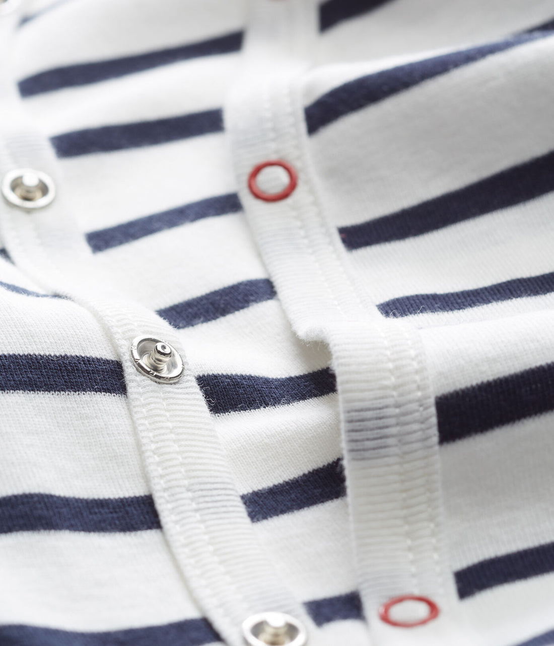 side snap striped footie