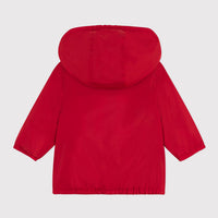 zip up logo hooded jacket