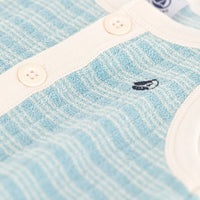 bb striped terry romper
