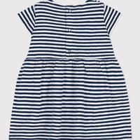 ss striped ruffle dress