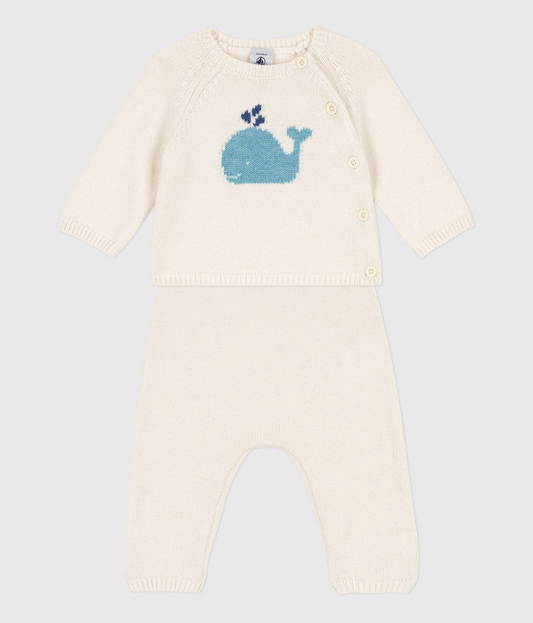 whale knit sweater & pant set