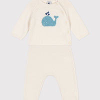 whale knit sweater & pant set