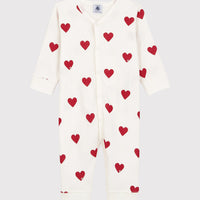 baby heart print romper