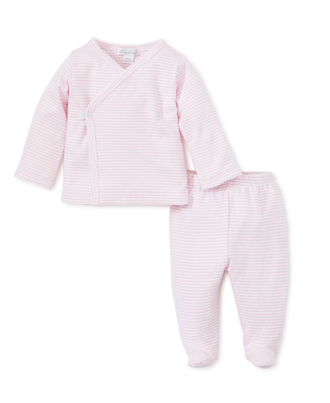 stripes footed pant set