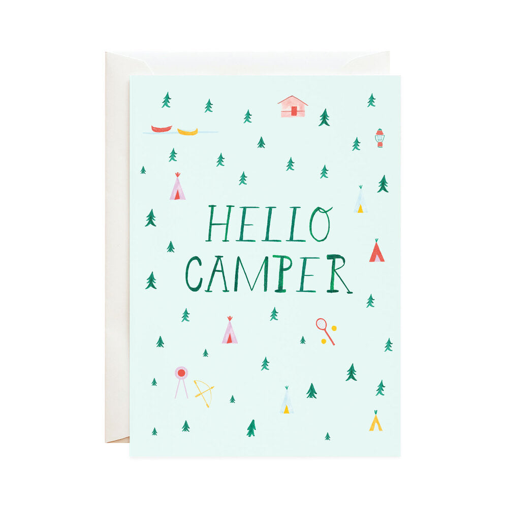 hello camper greeting card