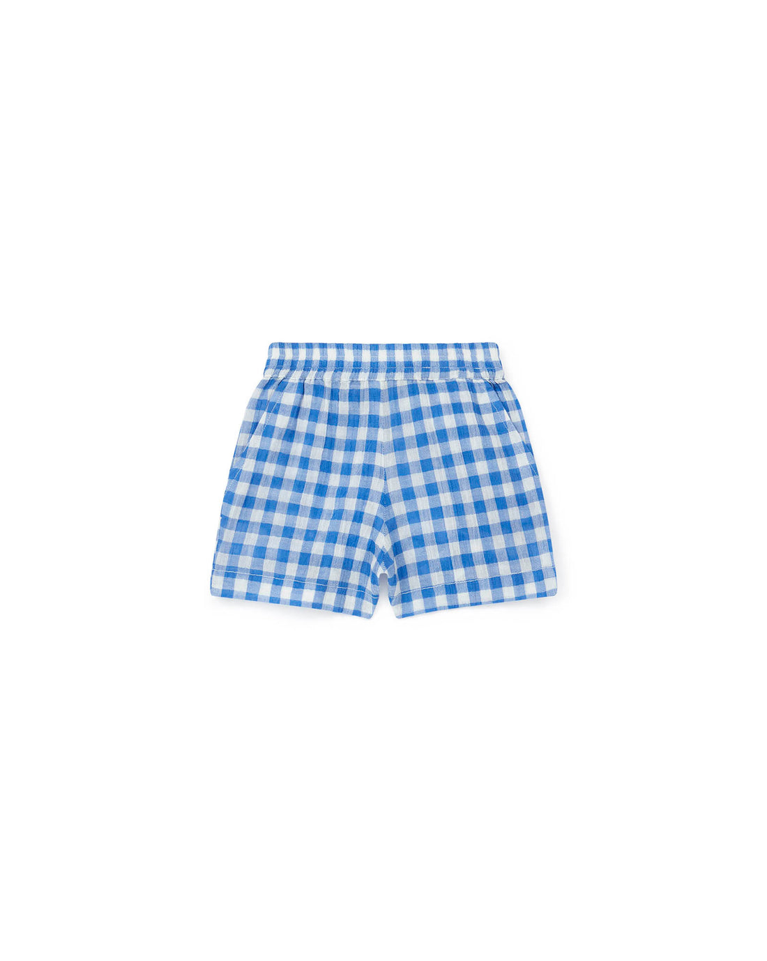 short vichy bleu