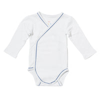 baby crossbody onesie blue