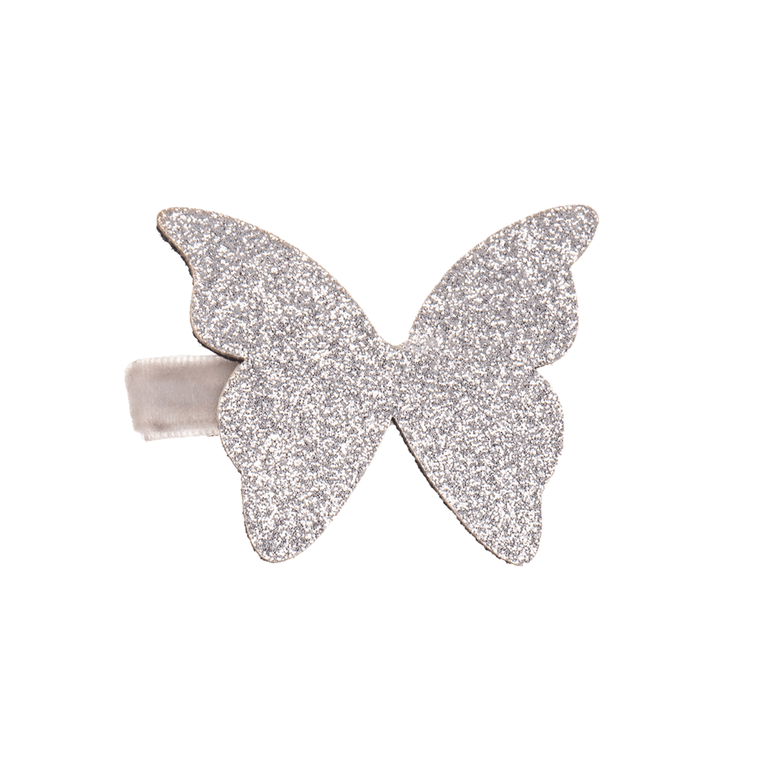 butterfly clip silver