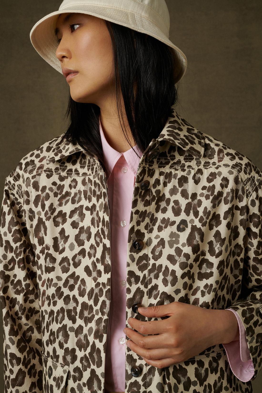 women's privat coat leopard