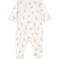 front snap bunny footie