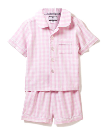 gingham short set pink