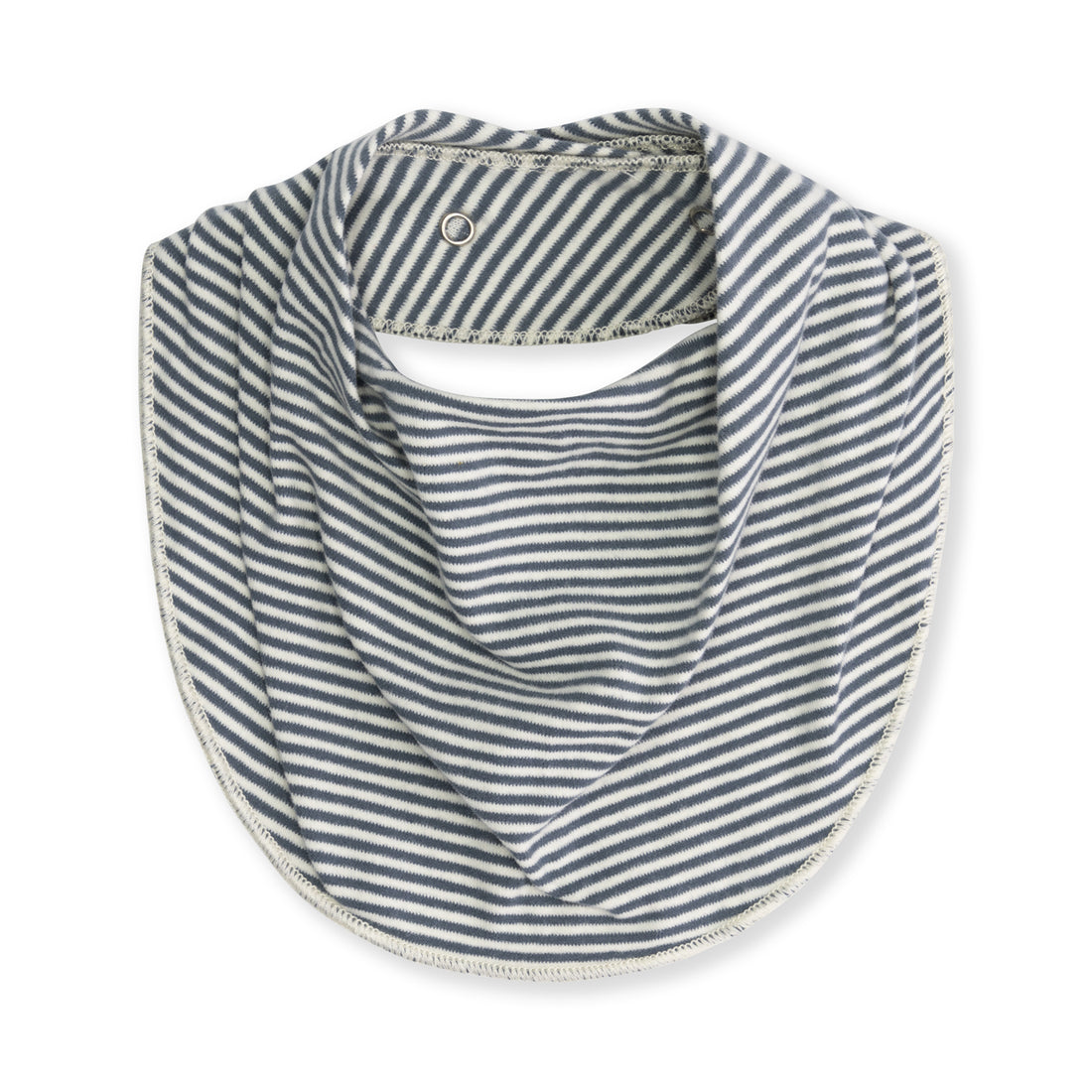 baby bib stripe blue grey