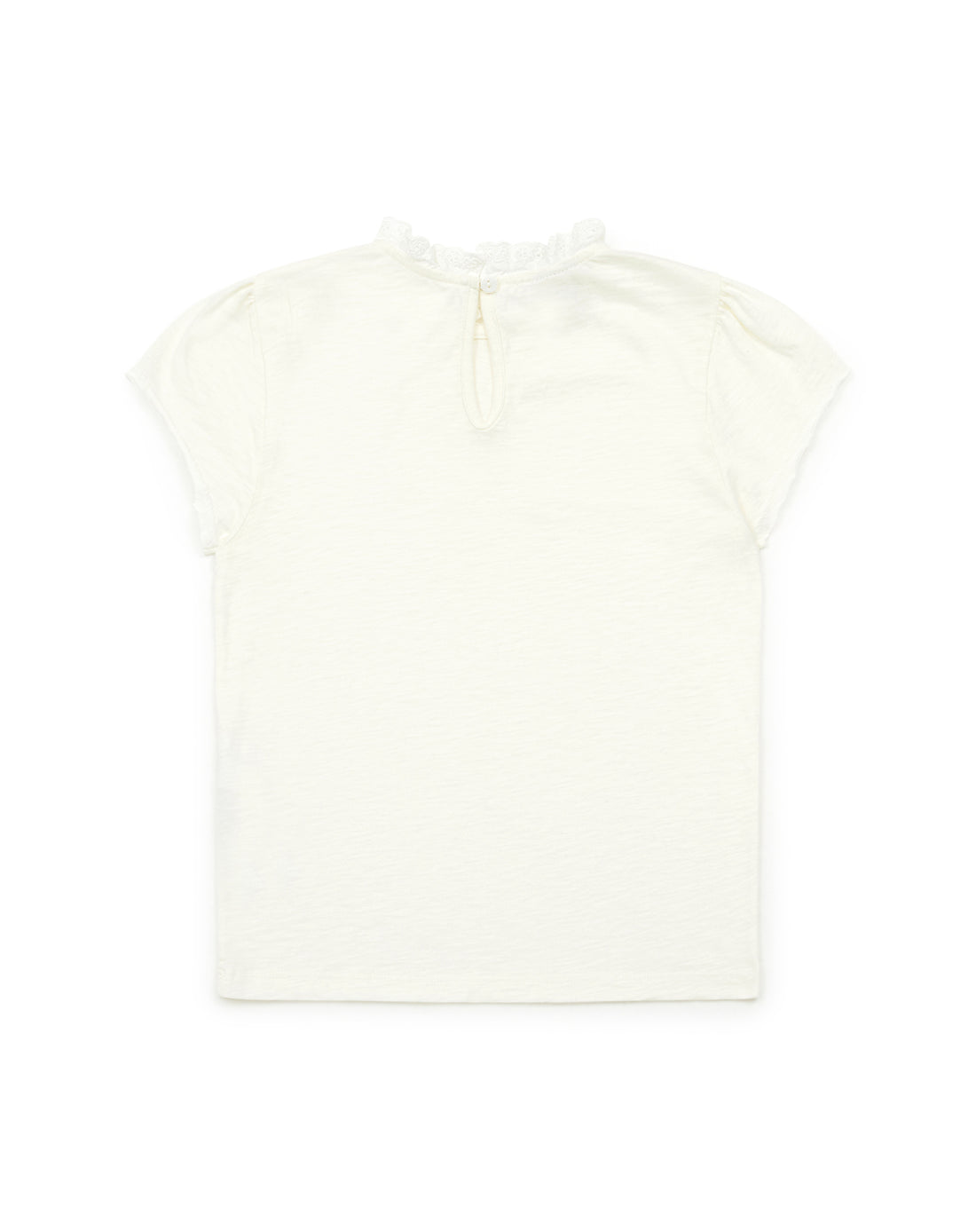 girls lace tee creme