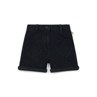 short denim fonce