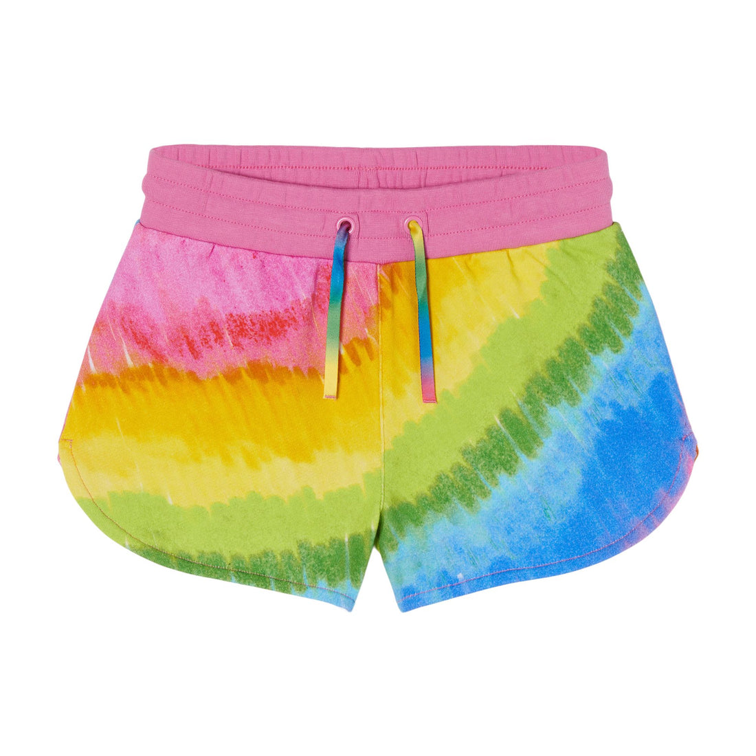 rainbow fleece shorts