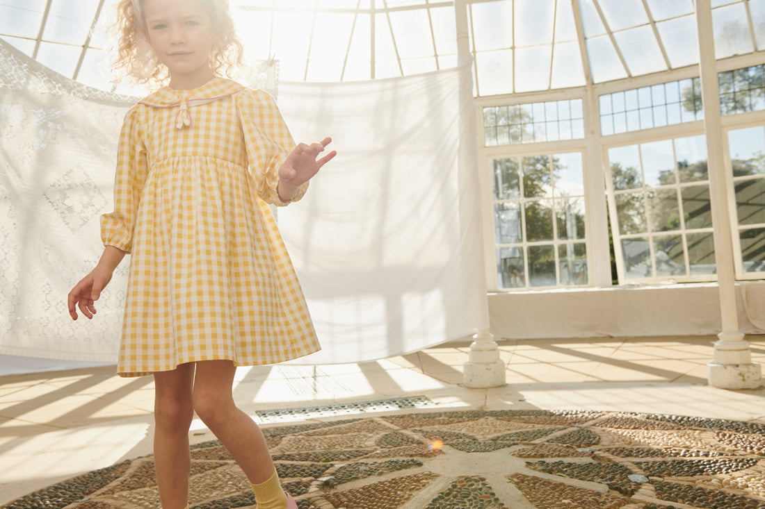 girls amelia dress yellow