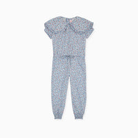 lila playsuit blue floral