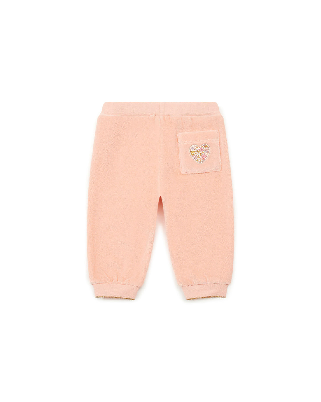 baby velvet logo pant