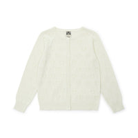 girls heart cardigan creme
