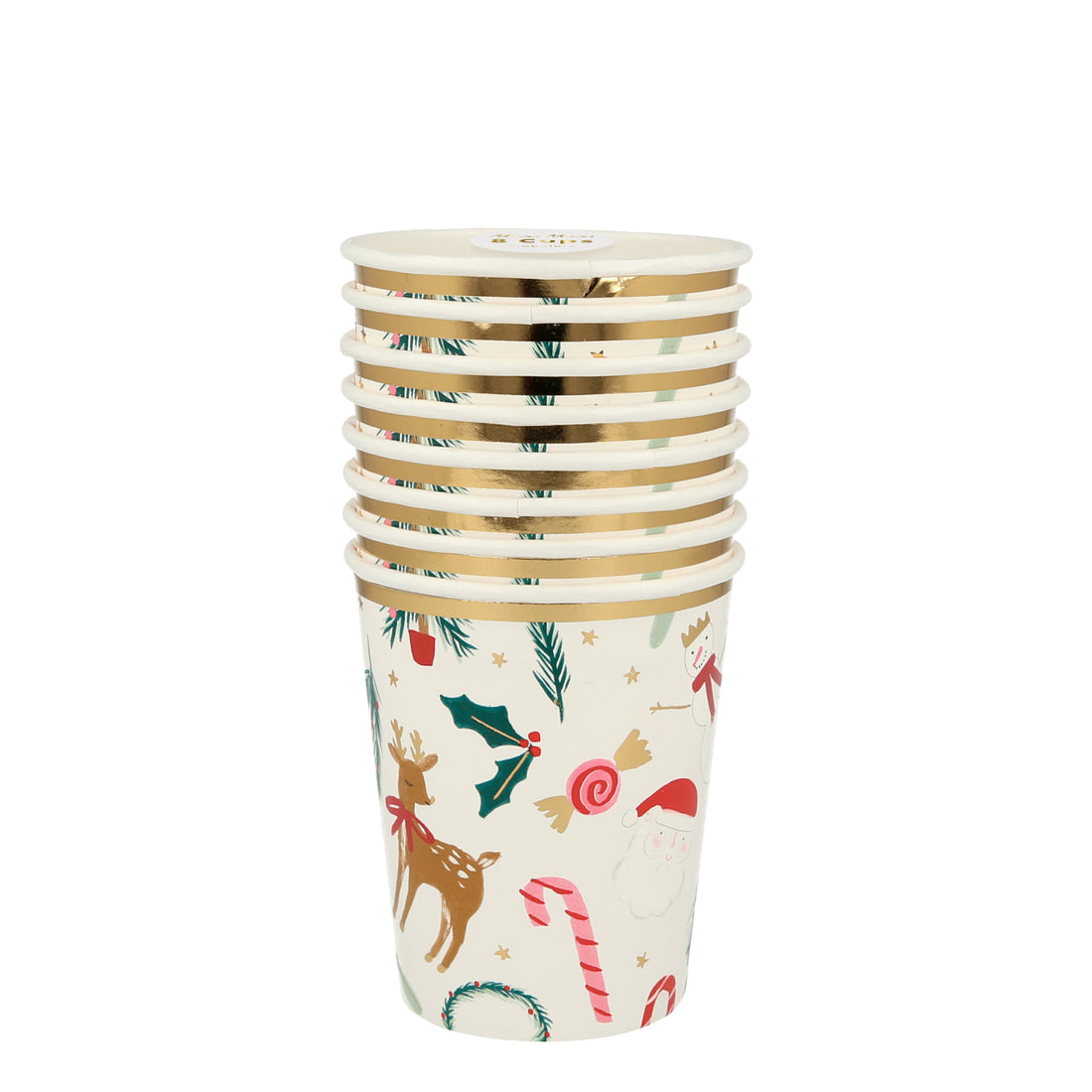festive motif cups