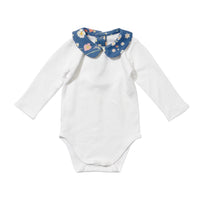baby peter pan onesie floral