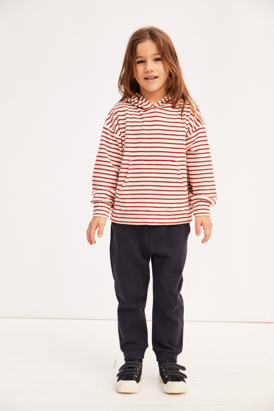 striped hooded sweatshirt