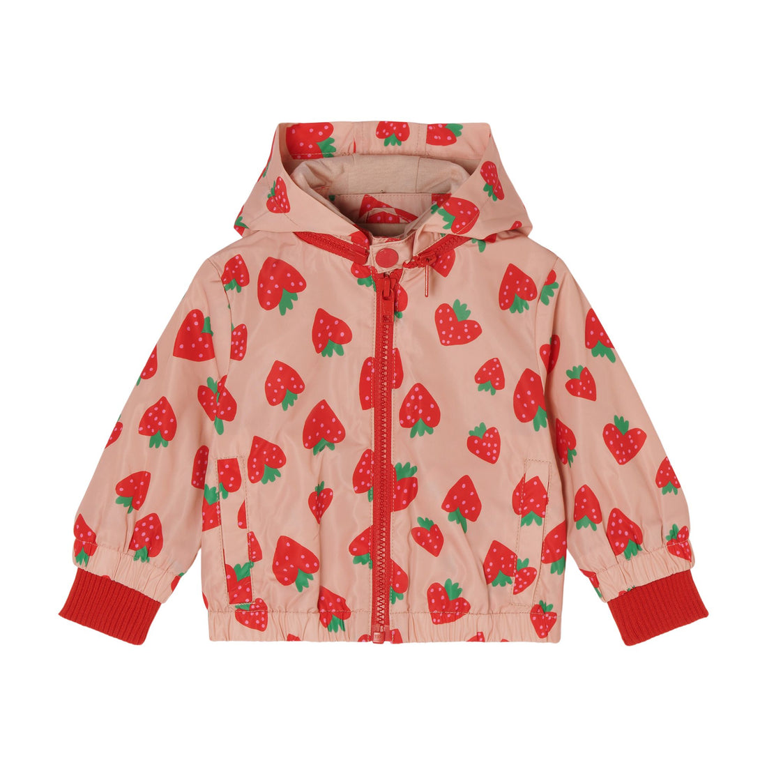 baby girl strawberry printed jacket