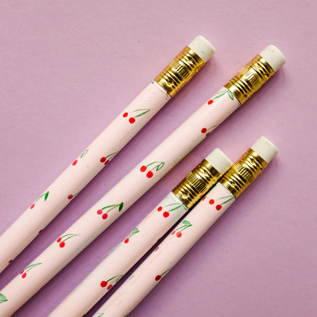 cherry pencils set of 4