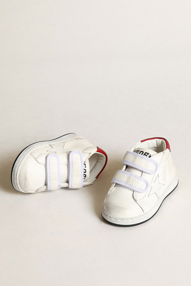 june sneakers white red