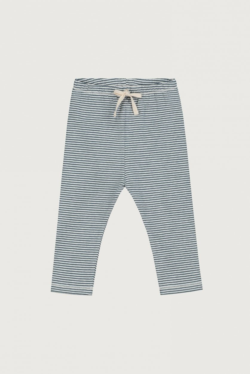 baby striped leggings blue grey