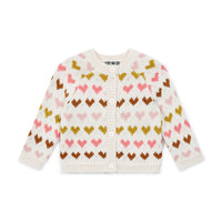 baby heart cardigan creme bonton