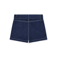 heart print denim short