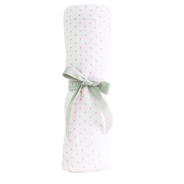 muslin swaddle pink spot