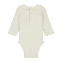 baby collar onesie cream