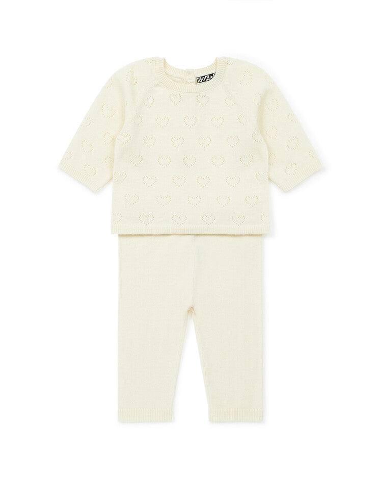 newborn heart set creme