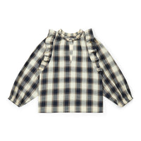 women's blouse carreau creme