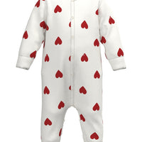 baby heart print romper