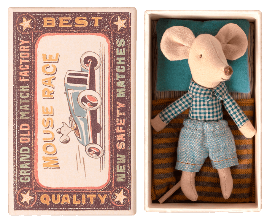 little brother mouse in matchbox