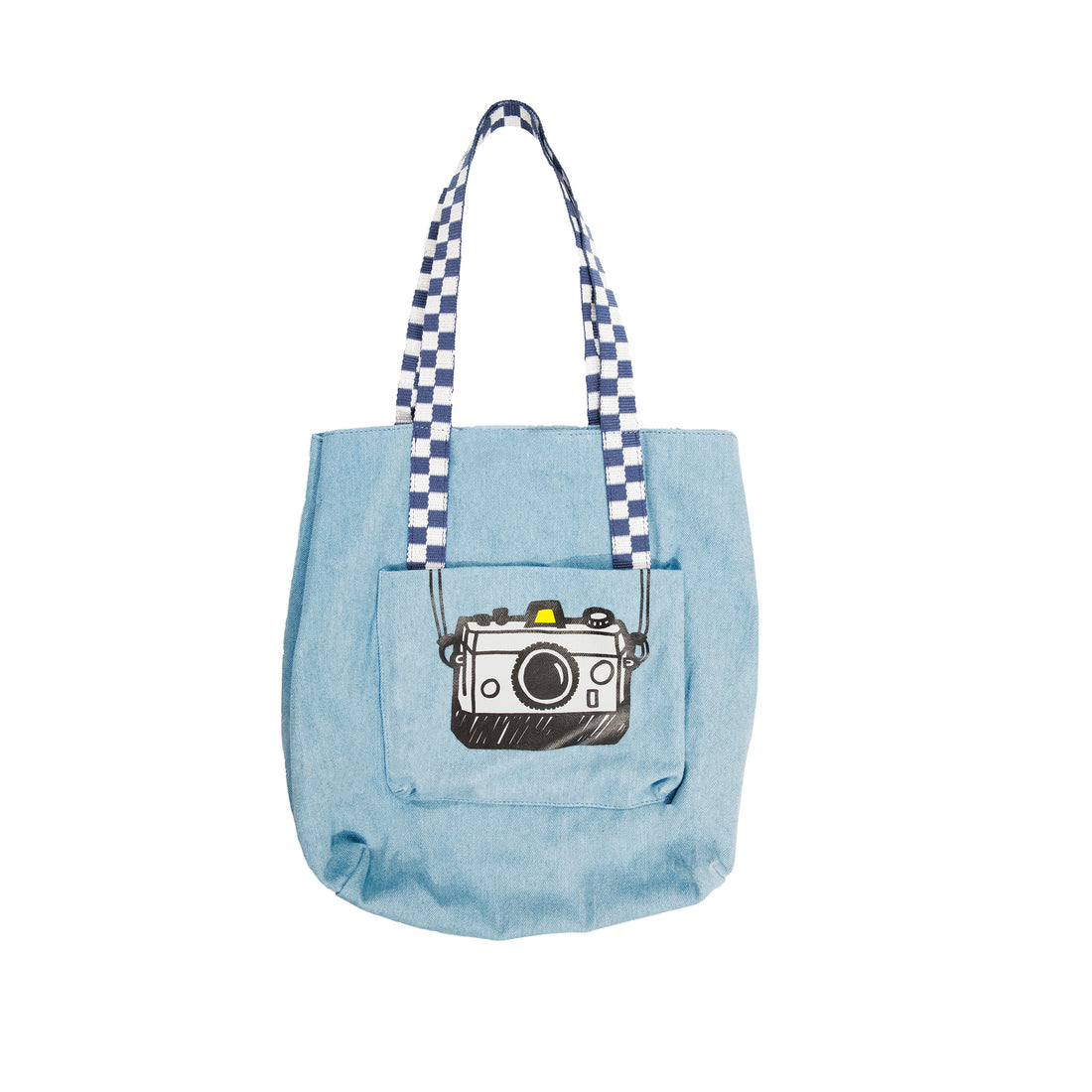 caprice denim camera bag