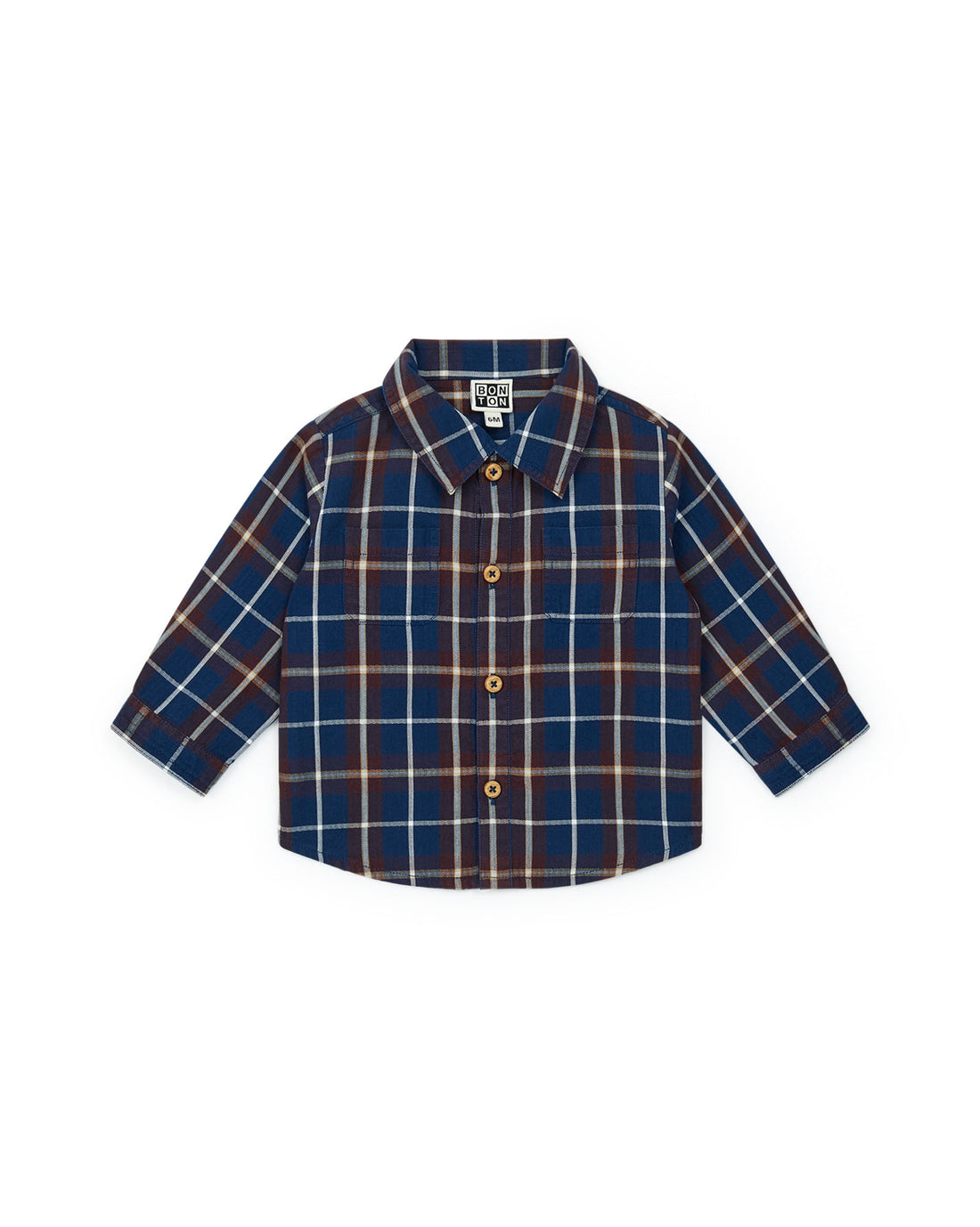 baby shirt carreau denim