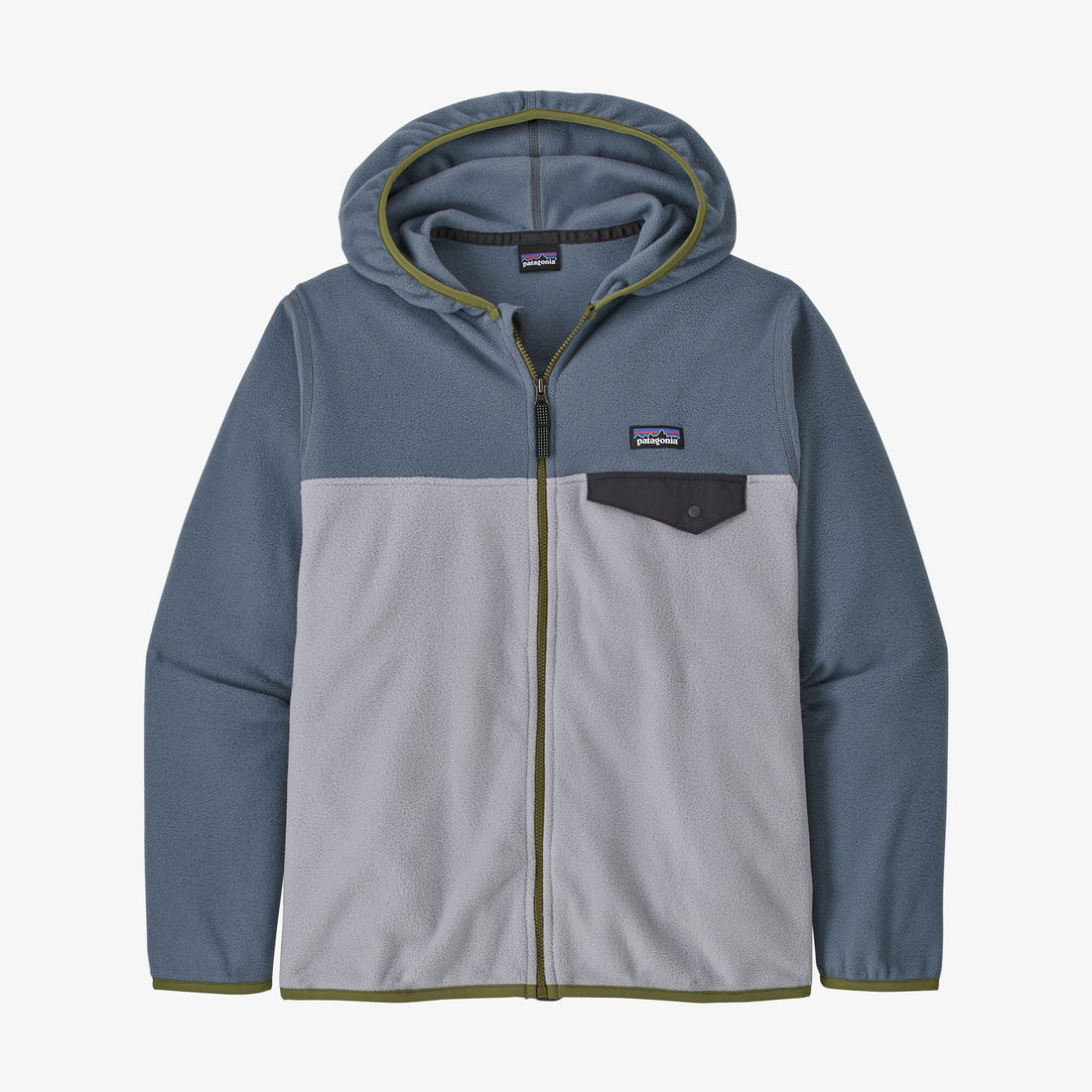 baby micro d snap jacket salt grey