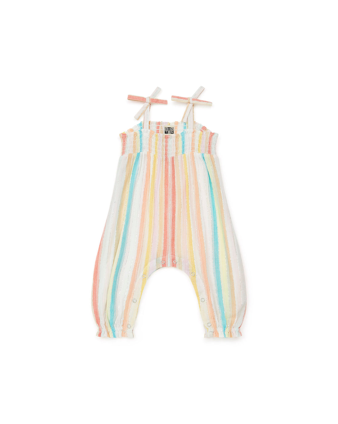 romper multi stripe