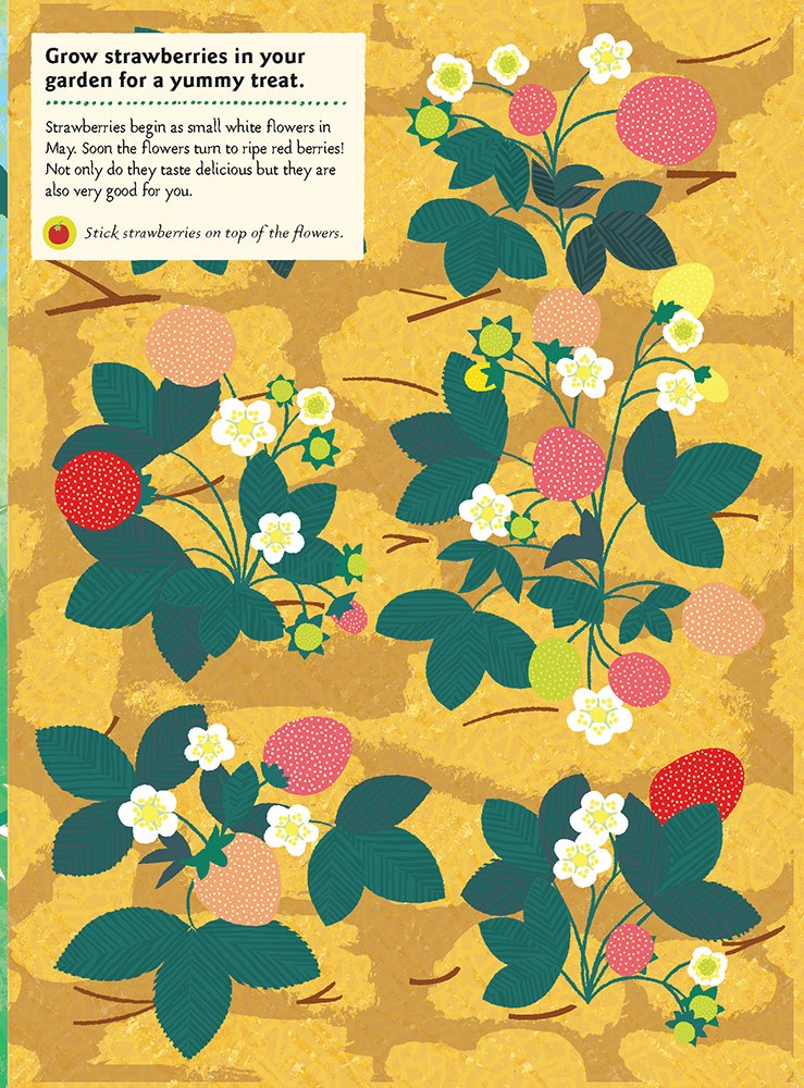 my nature sticker activity: in the vegetable garden