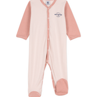 front snap stripe logo footie