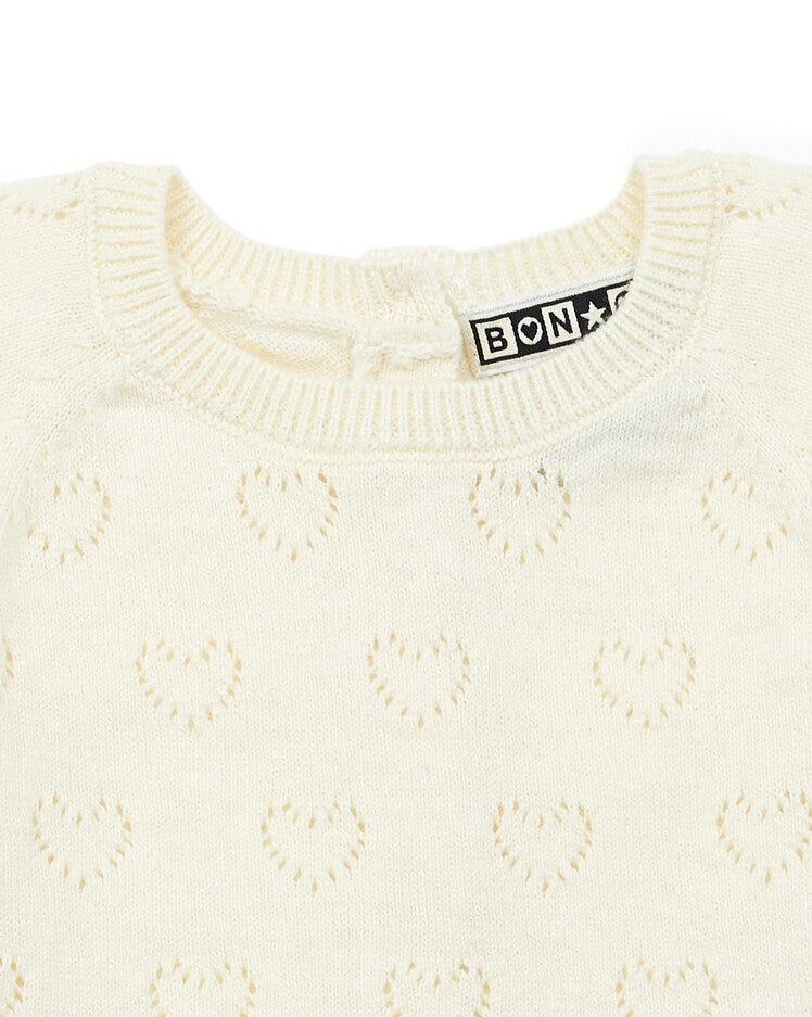 newborn heart set creme