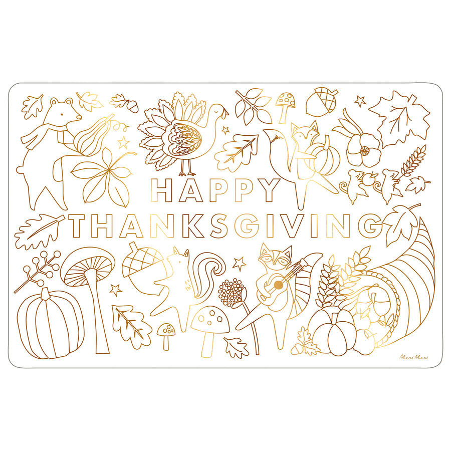 thanksgiving coloring placemats