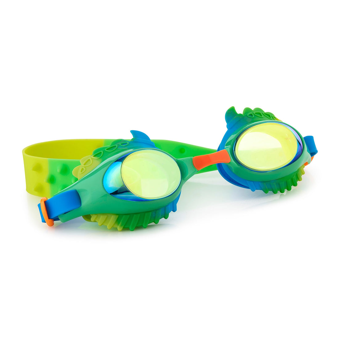 pheonix green dino taffy swim goggles