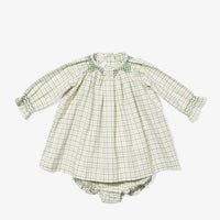 baby willa dress green tattersall